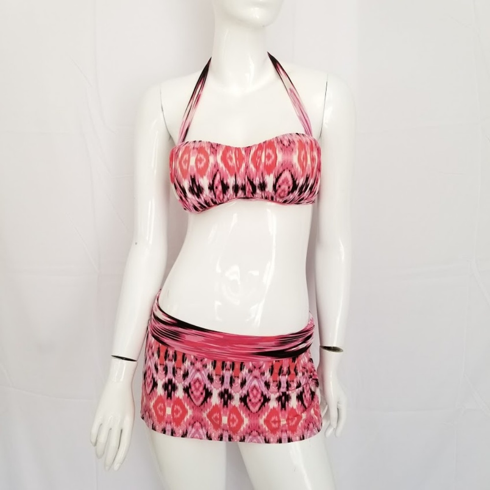 Kenneth Cole New York Skirted Swimsuit Bandeau Bra